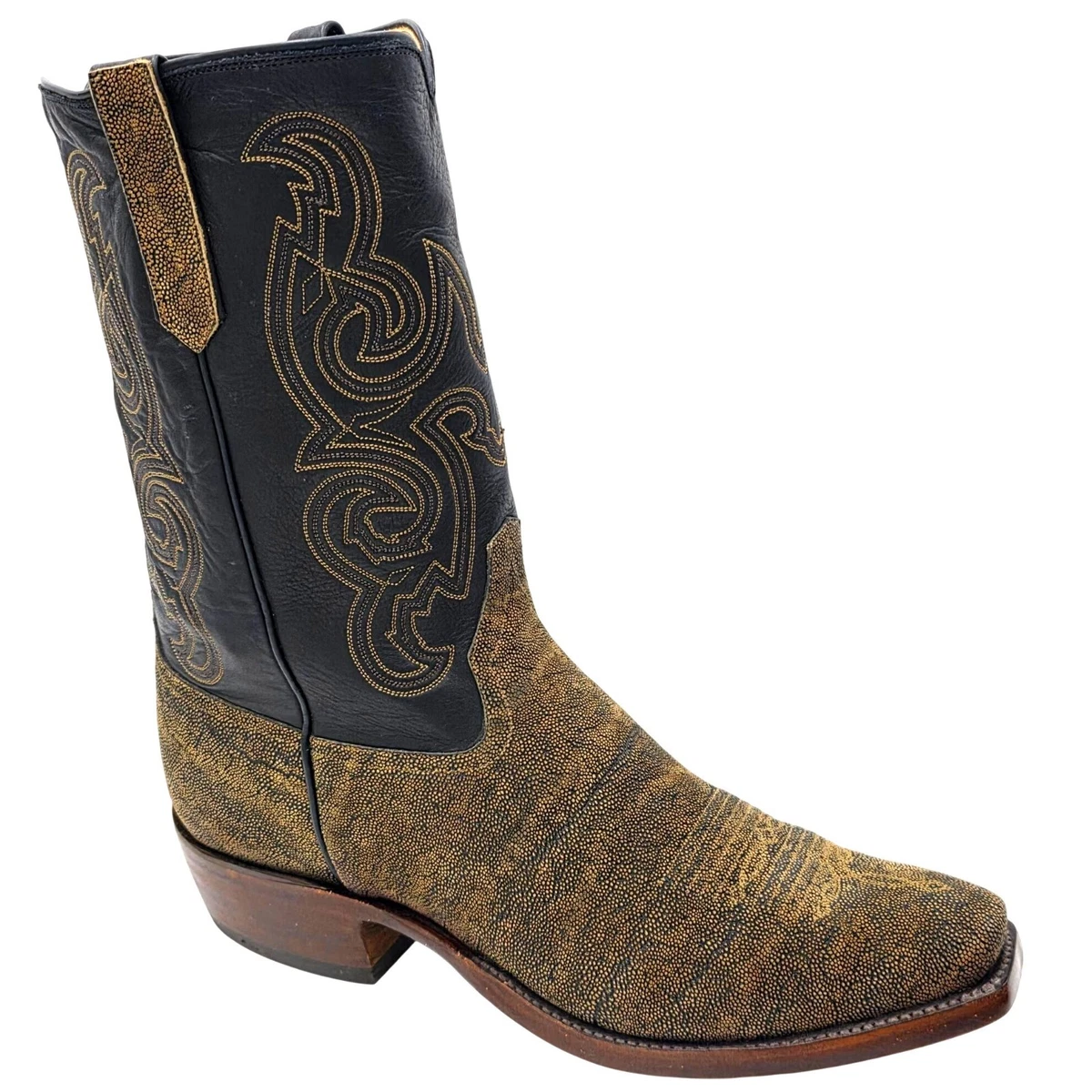 Laredo Monty 68068 Men’s 9.5D Python Print Cowboy Boots Brown Western J Toe Animal Print Cushioned Western Boots for Men for Sale | Shop  main image 2
