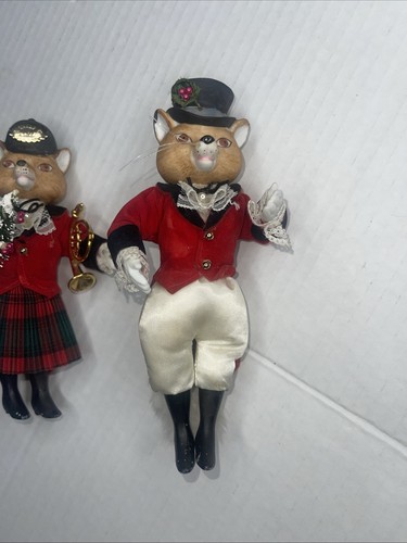 Vintage Kurt Adler Mr Mrs Fox “AS IS” Christmas Decor - Picture 9 of 10