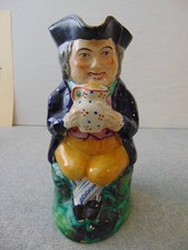 ANTIQUE ENGLISH STAFFORDSHIRE POTTERY TOBY MU...