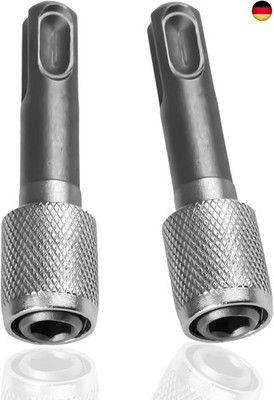 2 Stück SDS-Plus Adapter 6,35mm (1/4'') - Sechskantschaft Bohrerhalter Konverter