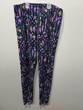 LuLaRoe Women's Multicolor Patterned Pull-On Leggings Size Tall Curvy