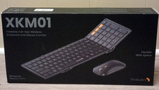 ProtoArc XKM01 Foldable Full-Size Wireless Keyboard  Mouse Combo Portable Black