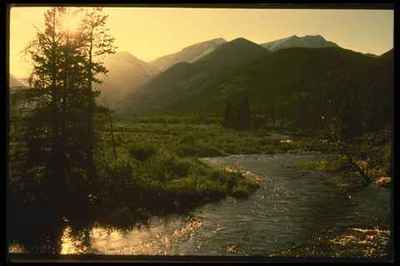 038079 Falls River Rocky Mountain Nationalpark A4 Fotodruck