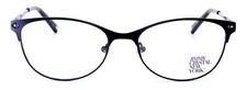 Jimmy Crystal New York Milos Black Cat Eye Metal Eyeglasses Frame 54-17-140 JMNY