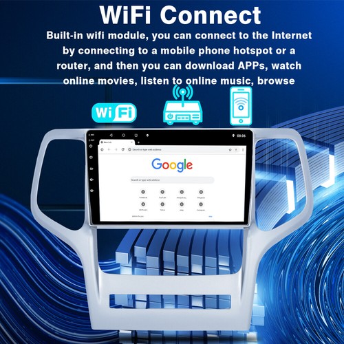 For 2010-2013 Jeep Grand Cherokee 2+32G Car Stereo Auto Player Carplay GPS Radio - Picture 12 of 18