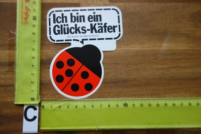 Alter Aufkleber Literatur KinderBuch Bücherei Glückskäfer BÜCHERBUND