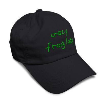 Soft Women Baseball Cap Crazy Frog Lady An Amphibian A Embroidery Buckle Closure