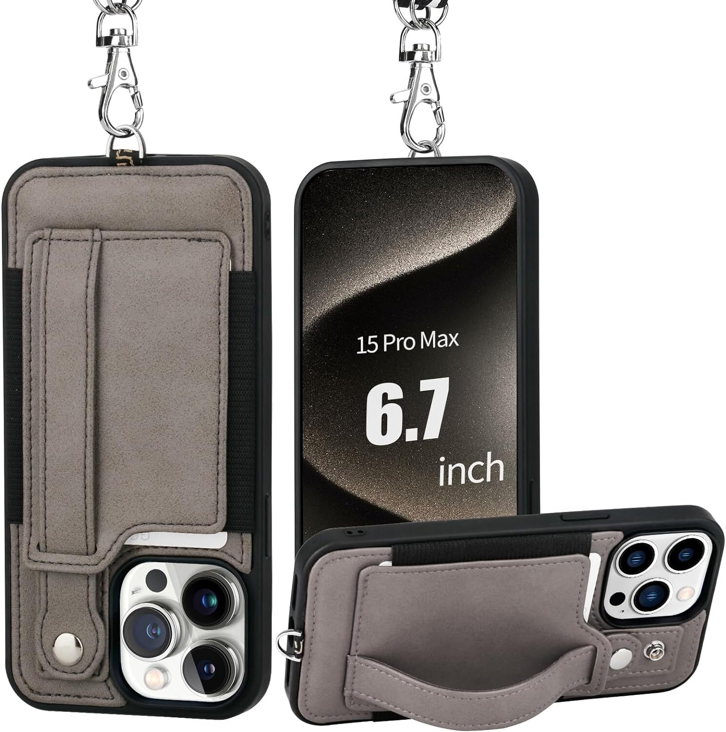 iPhone 15 Pro Max Case with Lanyard - Slim Protective Cover-image