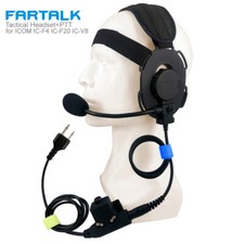 Tactical U94 PTT Headset Mic for ICOM IC-F4TR IC-F10 IC-F20 IC-H2 IC-V80 IC-V82