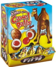 Fini Bubble Gum Camel Balls Extra Sauer Kaugummi in Kamel Hoden Form - 200 Stück