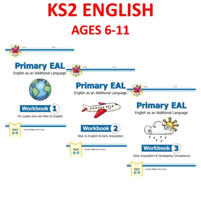 KS2 Ages 6-11 Primary EAL English Books Workbooks Bundle CGP