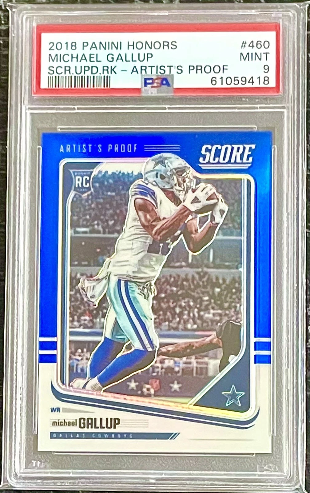 Michael Gallup Panini Honors Score Update Rookies #460 Artists Proof