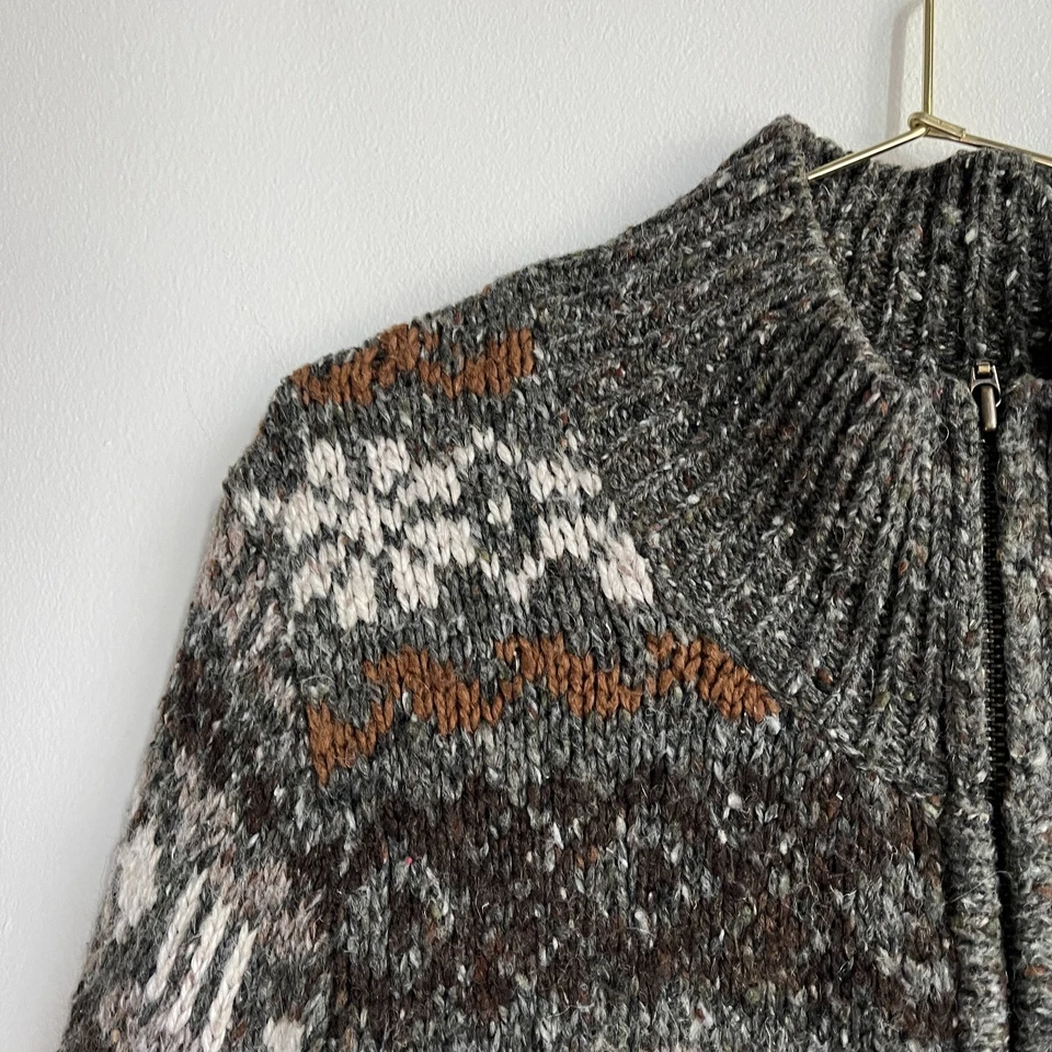 Peruvian Connection Men's Wool/Alpaca Fair Isle Knit Full Zip Sweater Size XL - Image 2 of 4