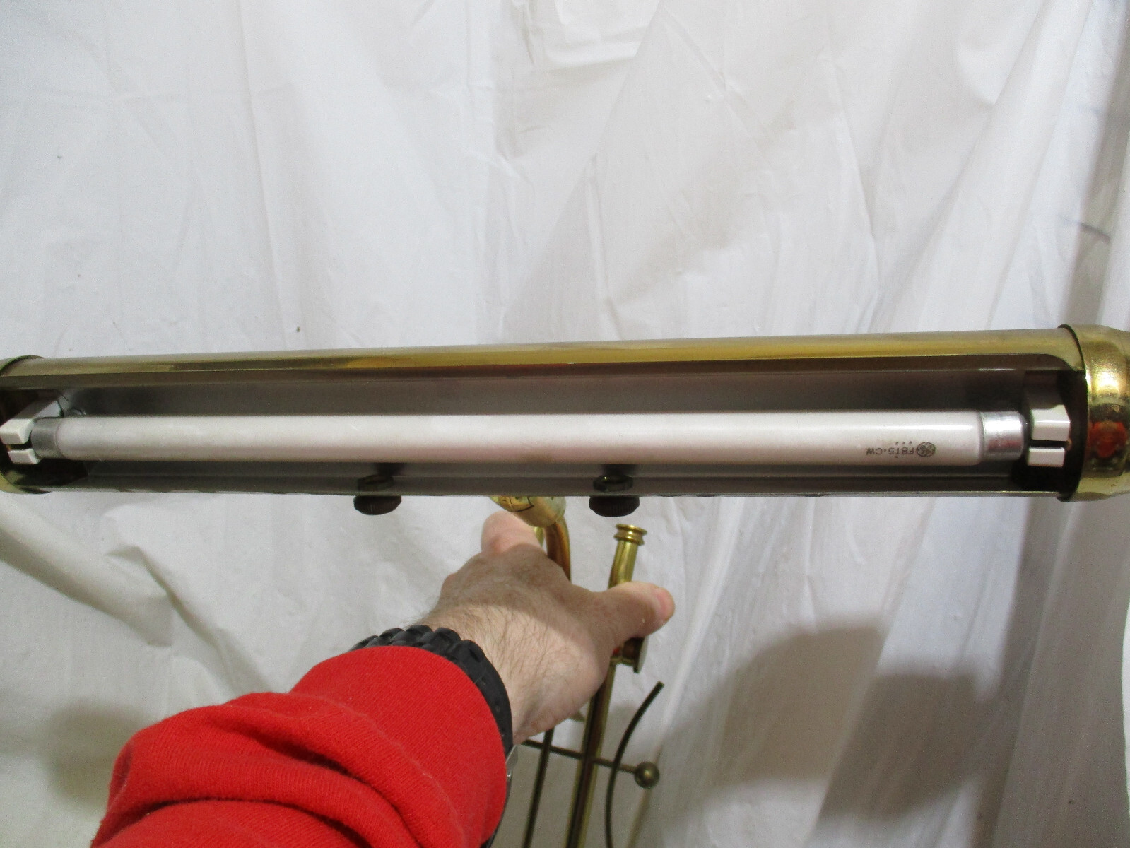 Vintage Underwriters Laboratories Portable Brass Piano Bankers Desk