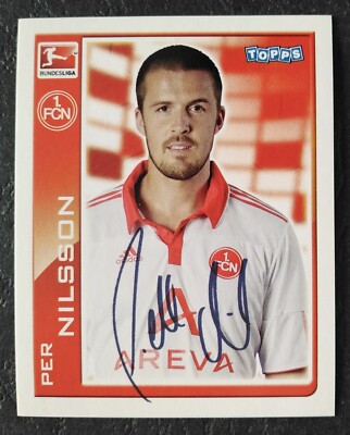Topps Sticker 326 Per Nilsson 1. FC Nürnberg Fußball Bundesliga 2010/11