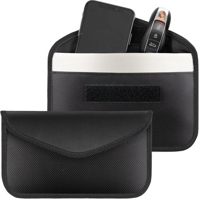 2 Pack Faraday Bags For Car Keys and Cell Phone, Signal Blocking Key Pouch