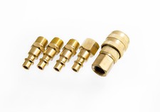 5 PC Laiton Massif Air Ligne Outils Rapide Raccord Paquet De 1 Set De 5 Pièces