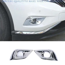 For Nissan Murano 2015-2018 Chrome abs Front Fog Light Eyelid Molding Cover Trim