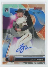 2020 Bowman's Best of 2020 Autographs Blue Refractor Logan Webb RC Auto 085/150