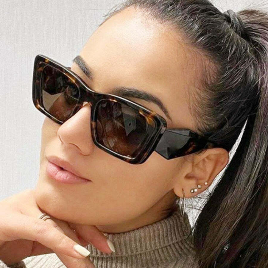 New Women's Fashion Large Frame Square Sunglasses
