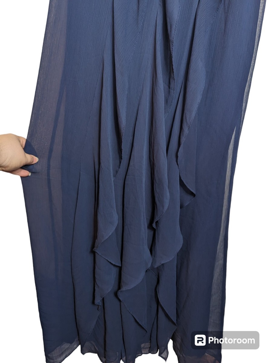 NWT White by Vera Wang V-neck Flange Dress in Midnight Blue NWT White by Vera Wang V-neck Flange Dress in Midnight Blue