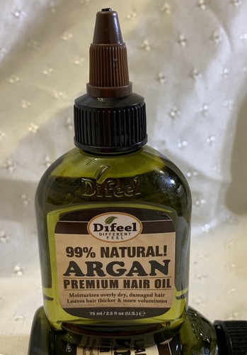 Confezione da 4 Olio per capelli naturale Difeel Argan Premium 99% 2,5 once / addensante idratante - Foto 7 di 9
