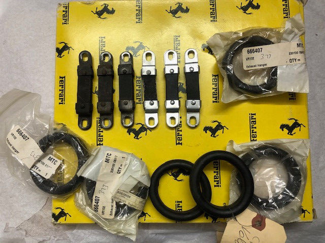 Ferrari 275 330 365 exhaust hangers muffler straps lot - New old stock and Used
