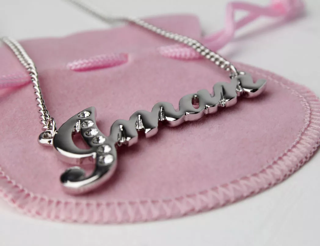 Saima name gold chain deals