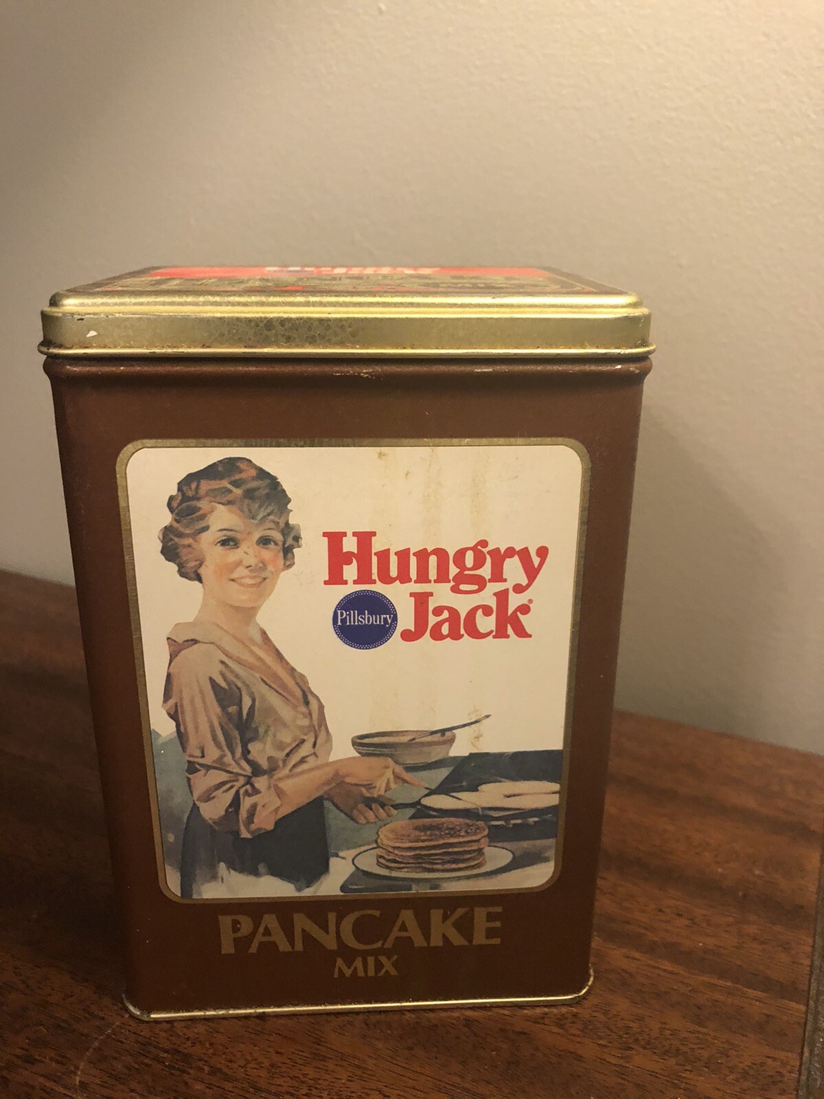 VINTAGE 1984 PILLSBURY HUNGRY JACK PANCAKE MIX COLLECTIBLE TIN NICE eBay