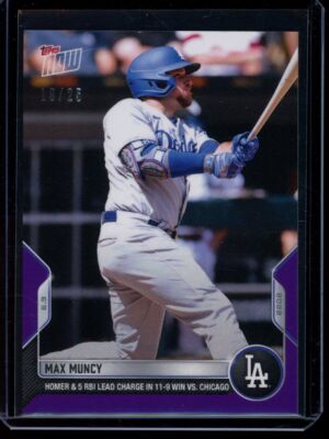 2022 Topps Now #324 Max Muncy Purple Parallel Card #d 19/25