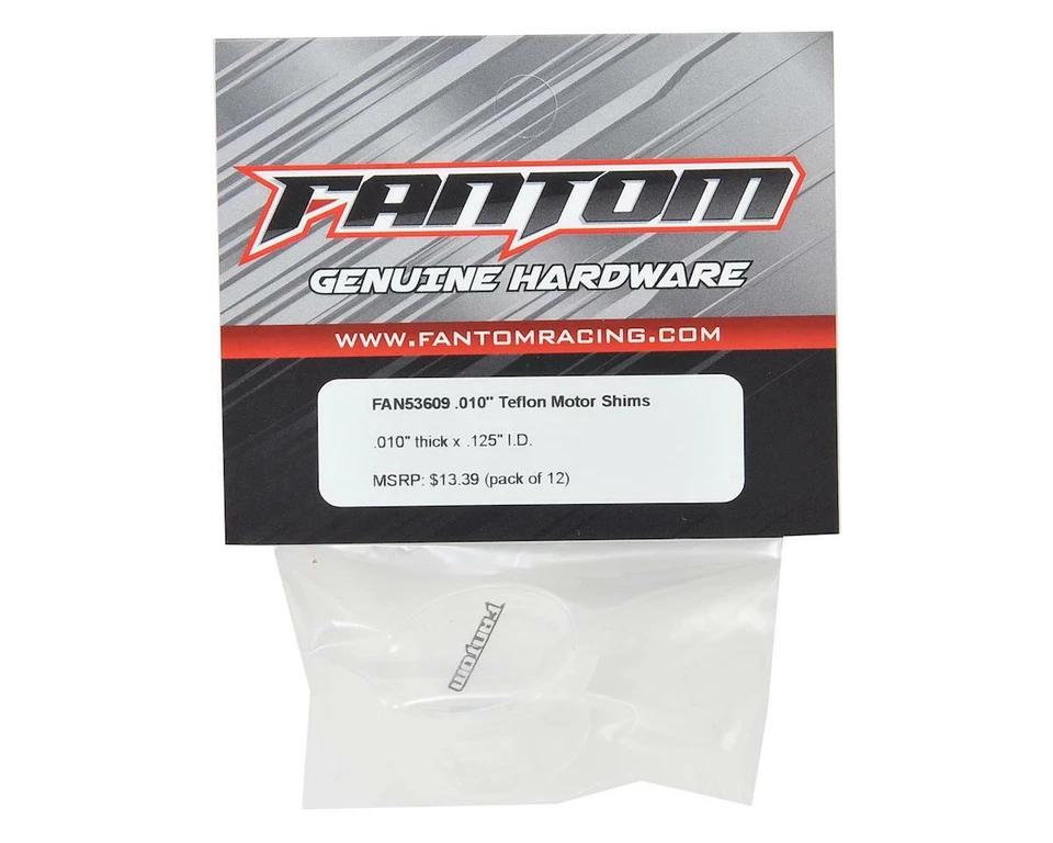 Espaciadores de motor de teflón Fantom .010 (12) [FAN53609] Foto 2 de 2