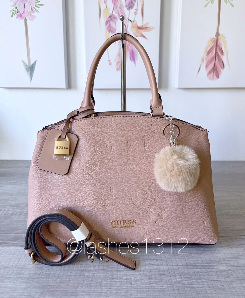 GUESS Bag Melrose Avenue Satchel - Blush Pink Logo