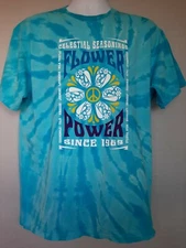 CELESTIAL SEASONINGS TEA "Flower Power" Tie-dyed T-Shirt, NEW w/Tags 100% Cotton