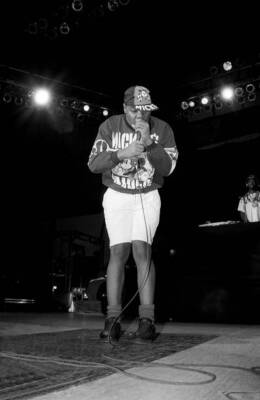Rapper Biz Markie, performs at the Genesis Center in Gary, Indiana 1988 Photo 2