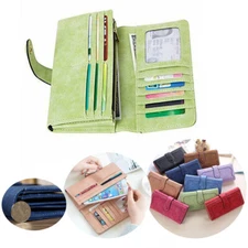 Women's Long Walllet Leather Purse Multi-cards Holder Handbag Phone Bag Gifts US