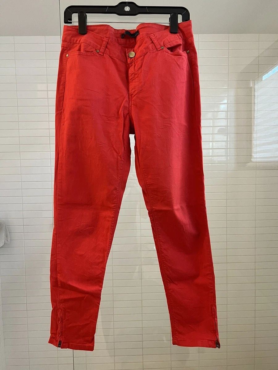 Zara red store jeans