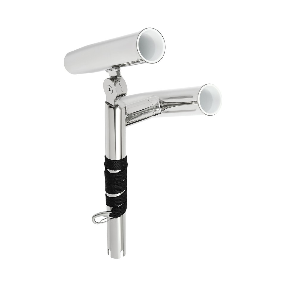 2X Boat Double Angle Fishing Rod Holder Stainless Steel Outrigger