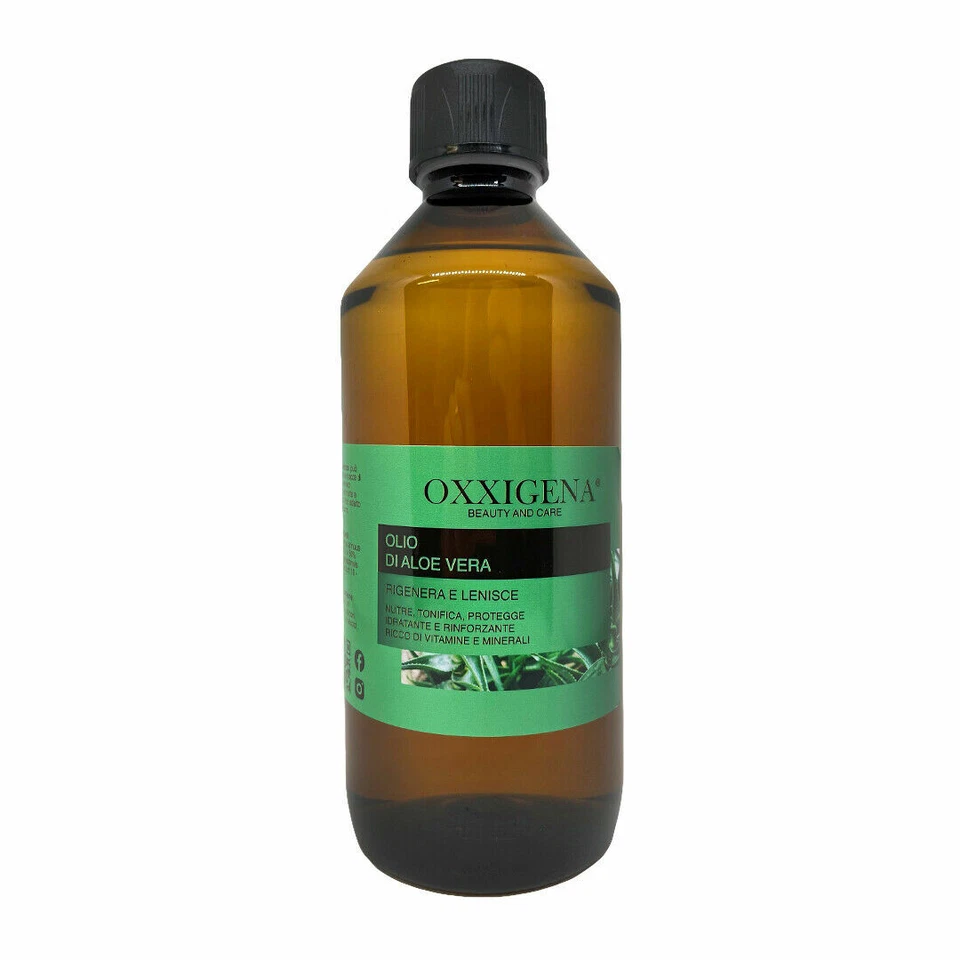Oxxigena Olio di Aloe Vera - Idratante, Nutriente - VEGANO - NO OGM - 500 ml