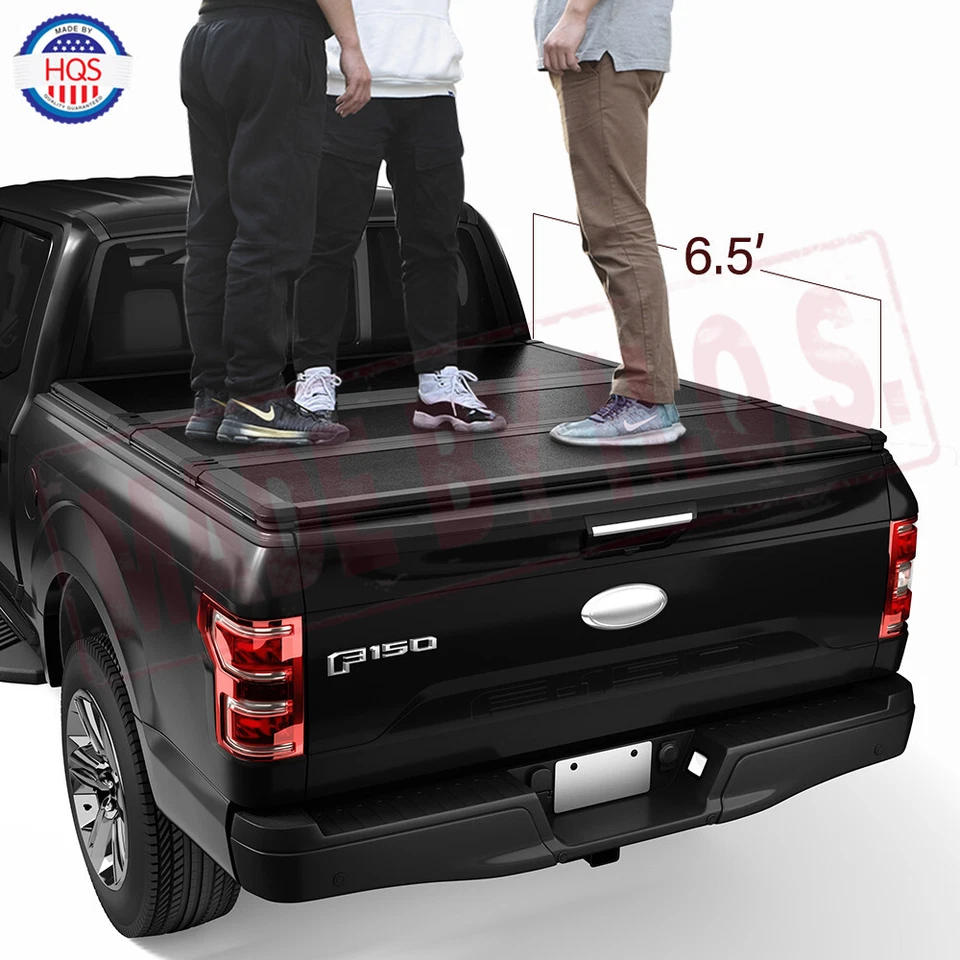 6.5Ft Bed Hard Tri-Fold Tonneau Cover For 07-14 Silverado Sierra 1500 2500 3500  Foto 2 de 4