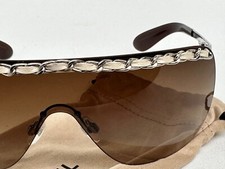 Chanel Rimless Shield 4160-Q Chain Women Sunglasses