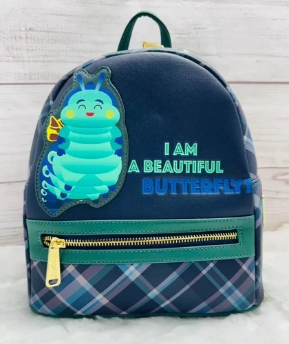Loungefly Disney Bugs Life Heimlich Figural Butterfly Caterpillar Mini Backpack