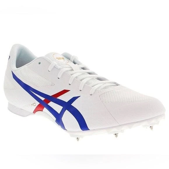 Nuove ASICS Hyper Md 7 Track Racing Flats da uomo taglia 11 senza pioli rosso bianco blu