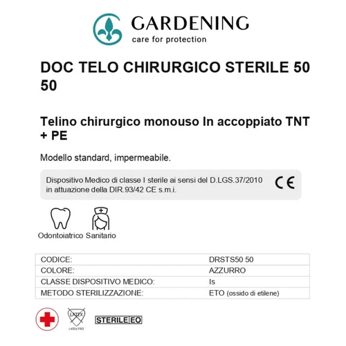 Teli Sterili Chirurgici in Tnt 50x50 cm - Confezione da 10 pz - Foto 3 di 6