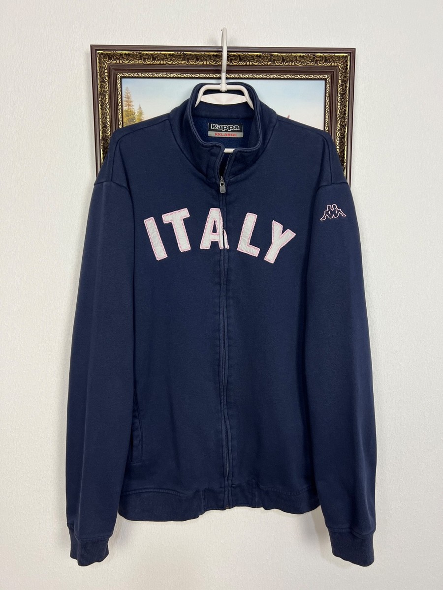 Vintage Kappa Italy Football Jacket Soccer Blue National Track Top