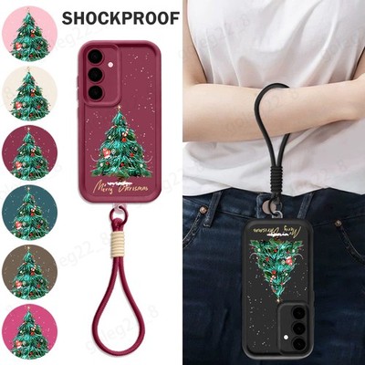 Weihnachtsbaum Santa Umhängeband Hülle für Samsung S25 FE S24 S23 S22 Ultra A17