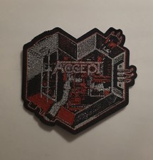 Accept Metal Heart Woven Patch