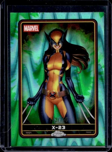 2025 Topps Chrome Deadpool X-23 Comic Accurate Green/Aqua RayWave Refractor /150