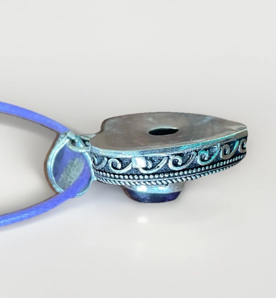 Аметист сердце подвеска ожерелье - 925 пробы покрытием - новый - Изображение 4 из 4