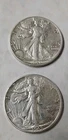 Lot of 2 1943 P And 1945 S Walking Liberty Half Dollars-90% Silver Ex Fine #WL11