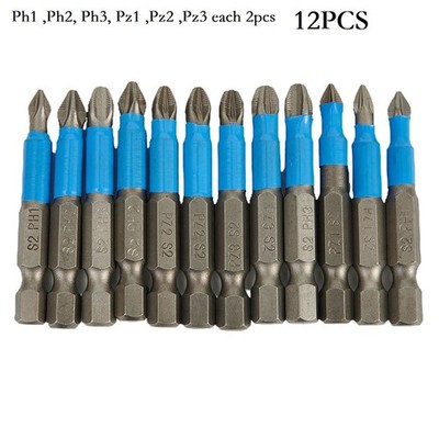 Screwdriver Bit Magnetic Non-slip Drill PH1/PH2/PH3/PZ1/PZ2/PZ3 Nut Driver
